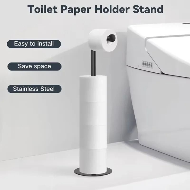 Stainless Steel Floor-Mounted Paper Towel Holder