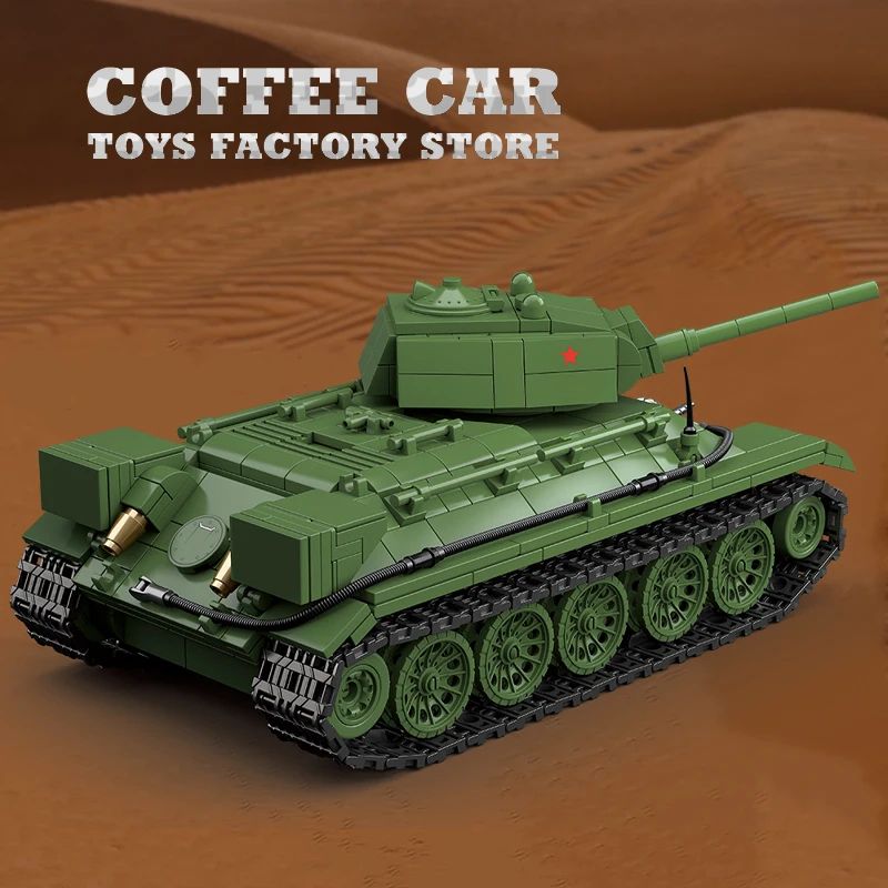 M4A3 Medium Tank Building Blocks Set WWII Military Model Toy