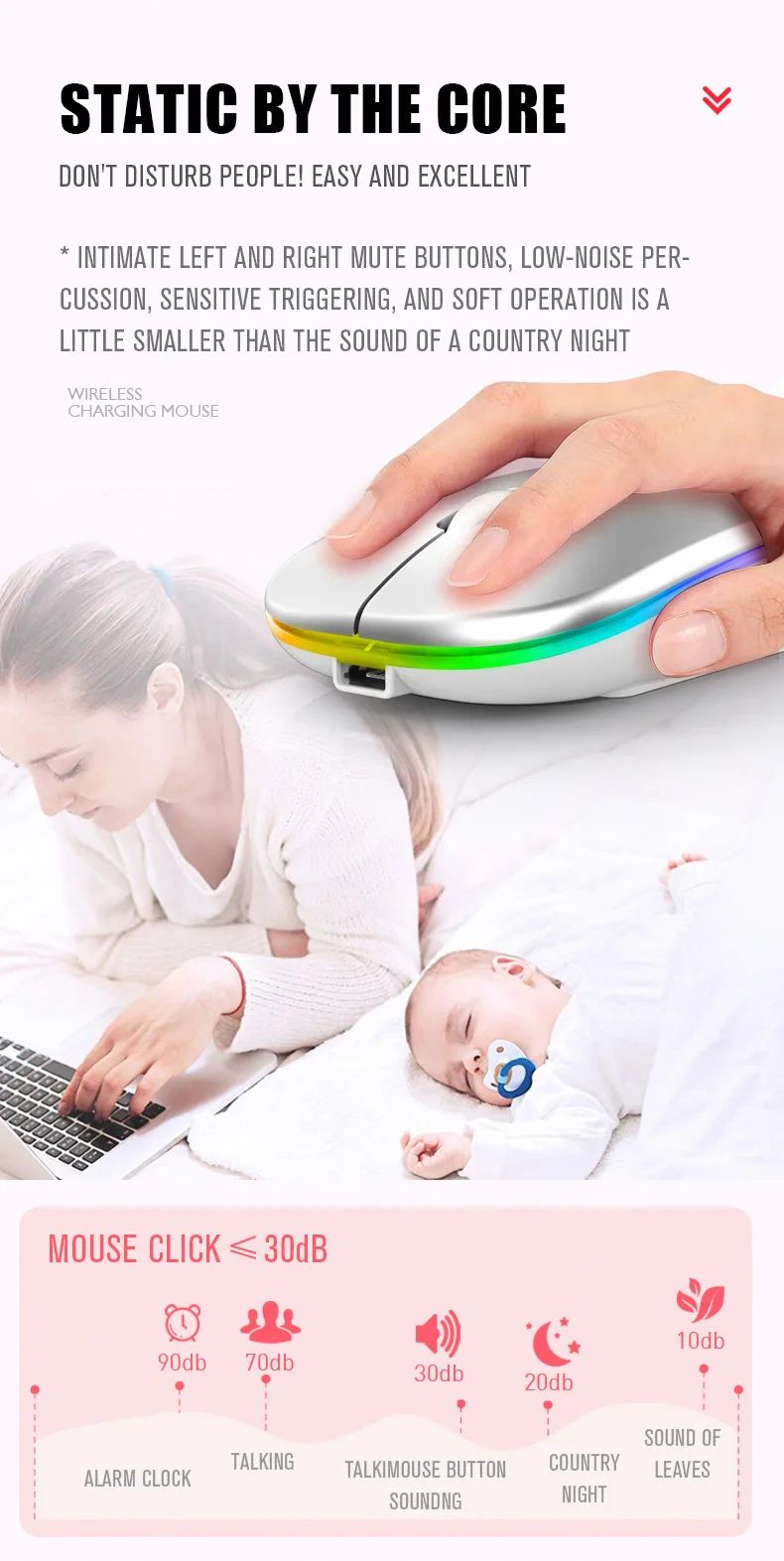 Rechargeable Wireless Bluetooth Mouse