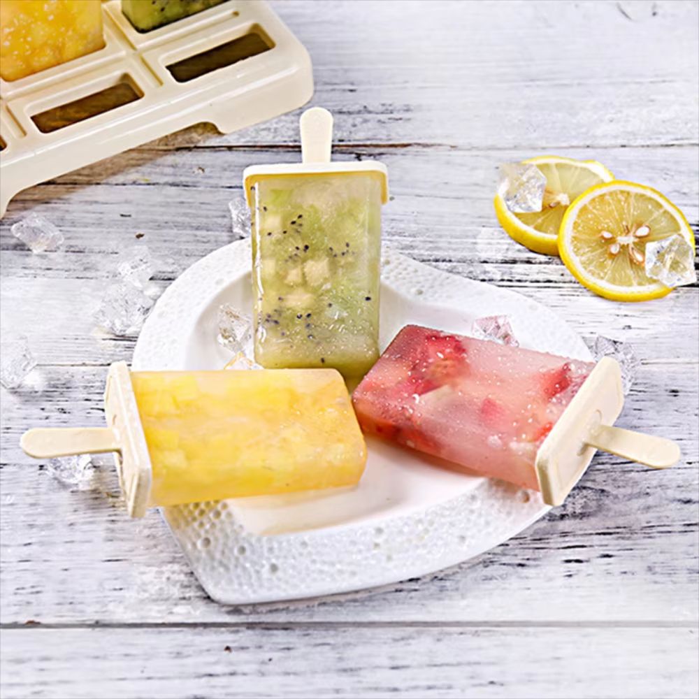 Homemade Chill Pop Maker – DIY Ice Cream Popsicle Mold with Plastic Sticks & Ice-Cube Tray