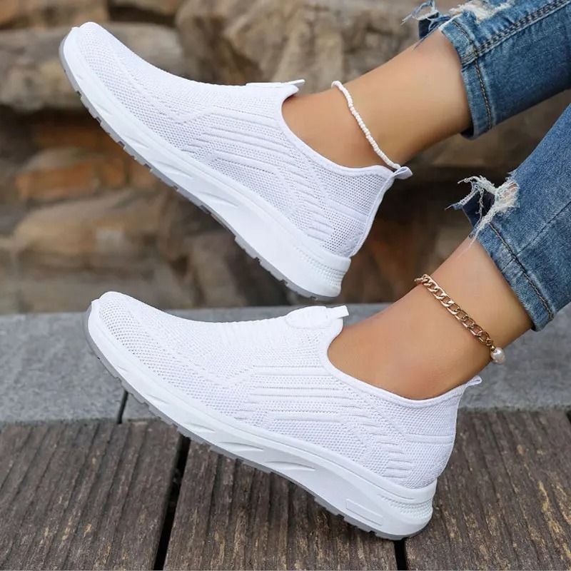 Women Slip On Sneakers Breathable Walking Shoes Barefoot Tennis Loafers Ballet Flats