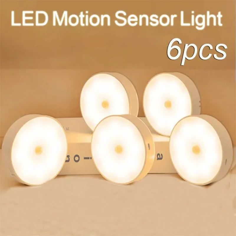 Rechargeable PIR Motion Sensor LED Night Light – Magnetic Wireless Cabinet & Closet Lamp
