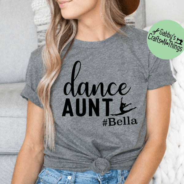 Dance Aunt Shirt Cute Dance Auntie T-Shirt Funny Dance Family Gift Tee