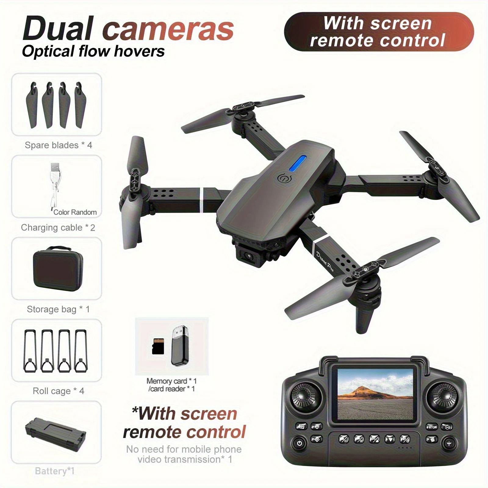 Foldable 4K Drone with Camera