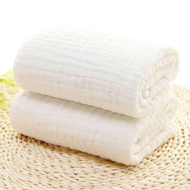 Pure Cotton 6 Layer Bubble Baby Bath Towel 105x105cm Kids Swaddle Wrap and Muslin Bedding