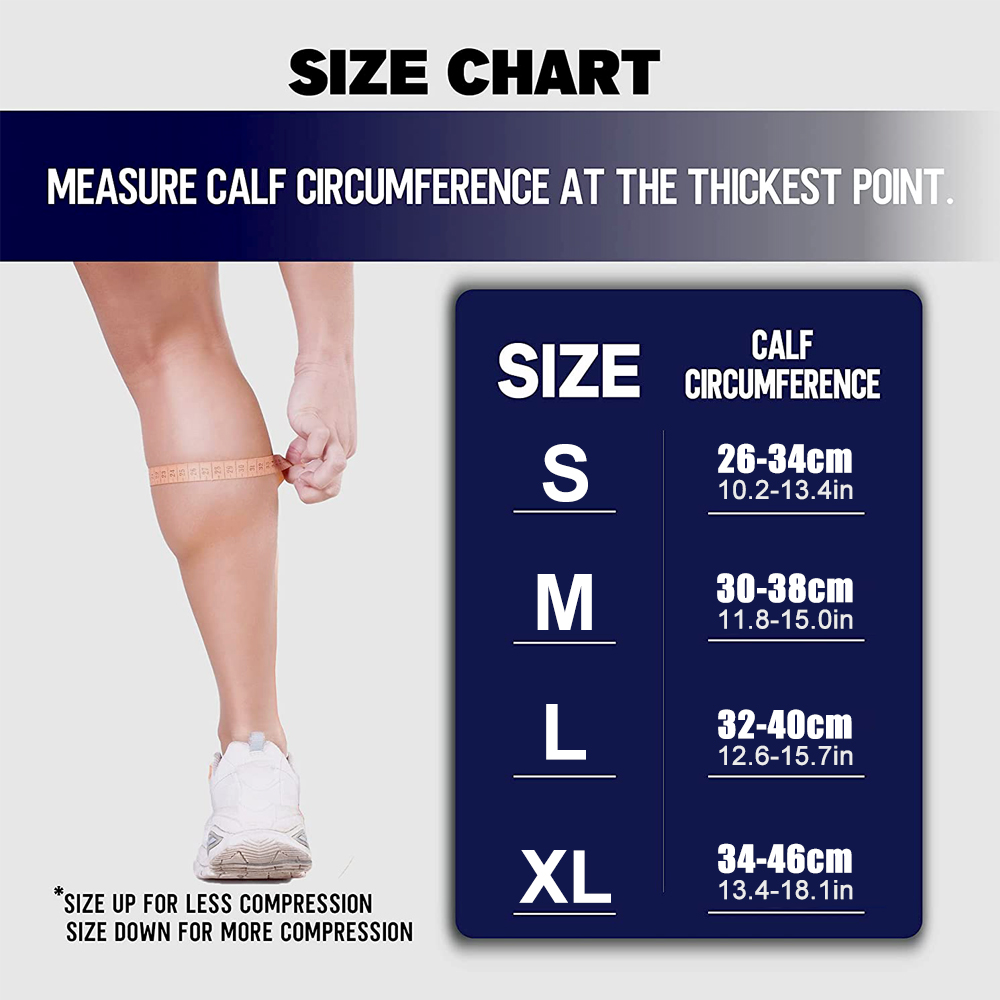 Running Leg Compression Sleeves 1 Pair, Shin Splint Calf Compression Sleeve, Footless Socks for Men and Women