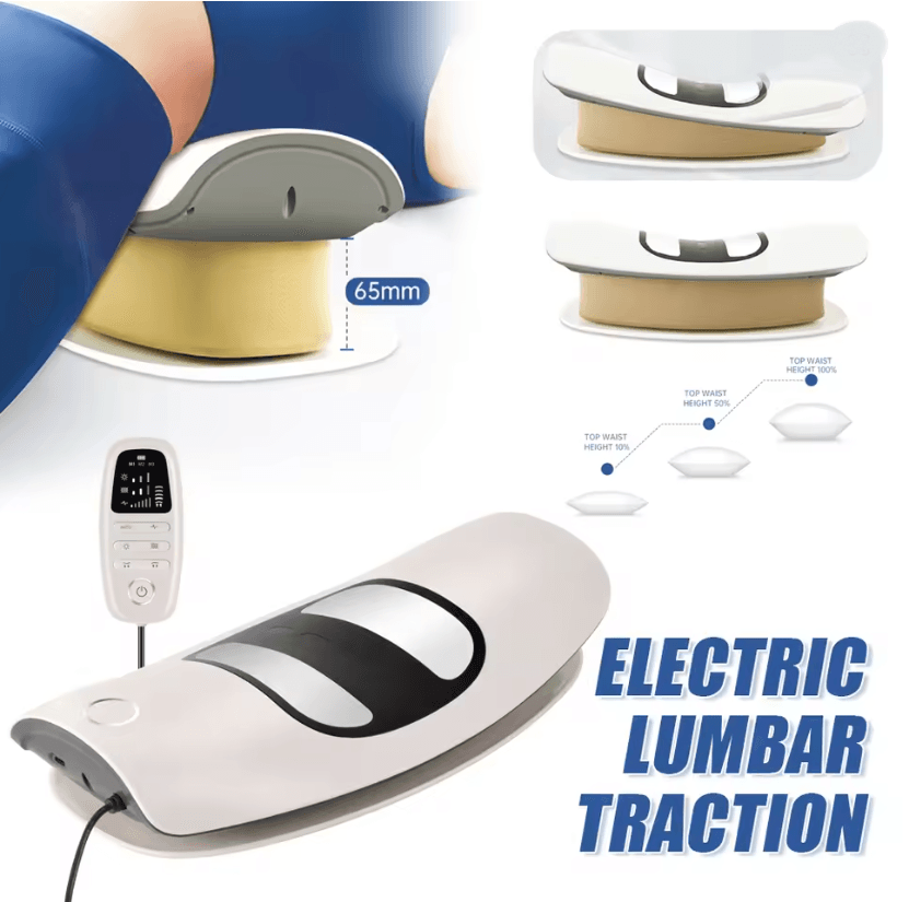 Electric Lumbar Vibration Traction Massager with Heat Therapy