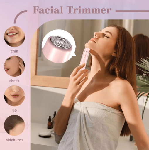 Mini Waterproof Rechargeable Womens Electric Shaver Dual Head Bikini Trimmer & Body Hair Remover