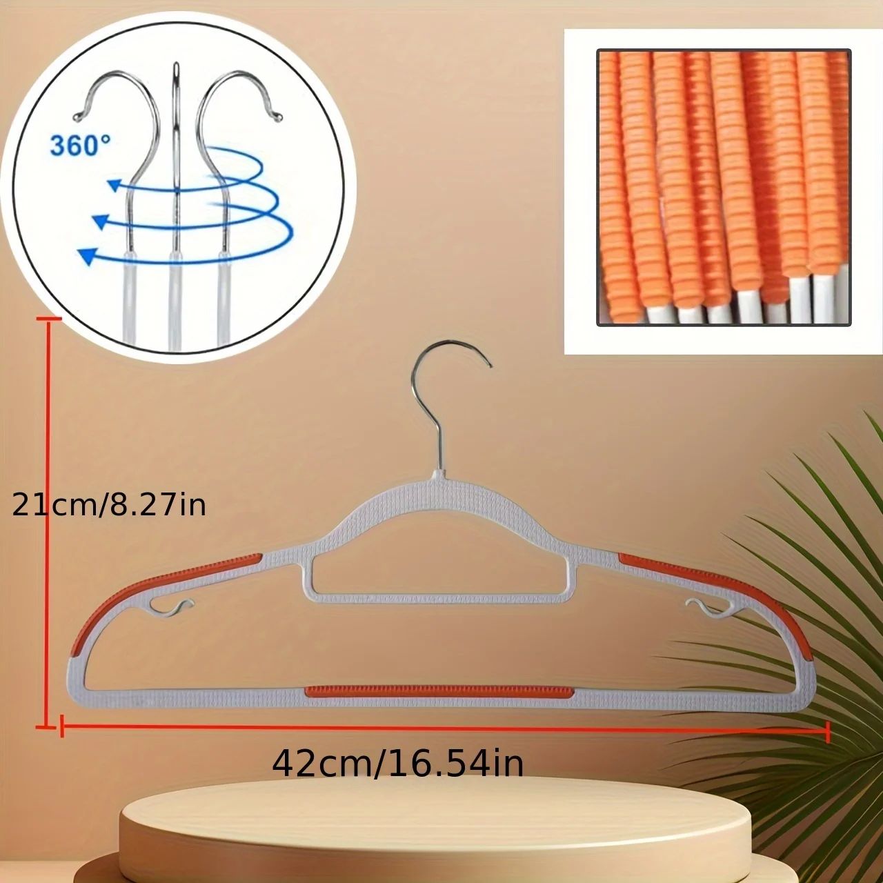 30pcs Non-Slip Rotating Hook Clothes Hangers Set for Closet Organization