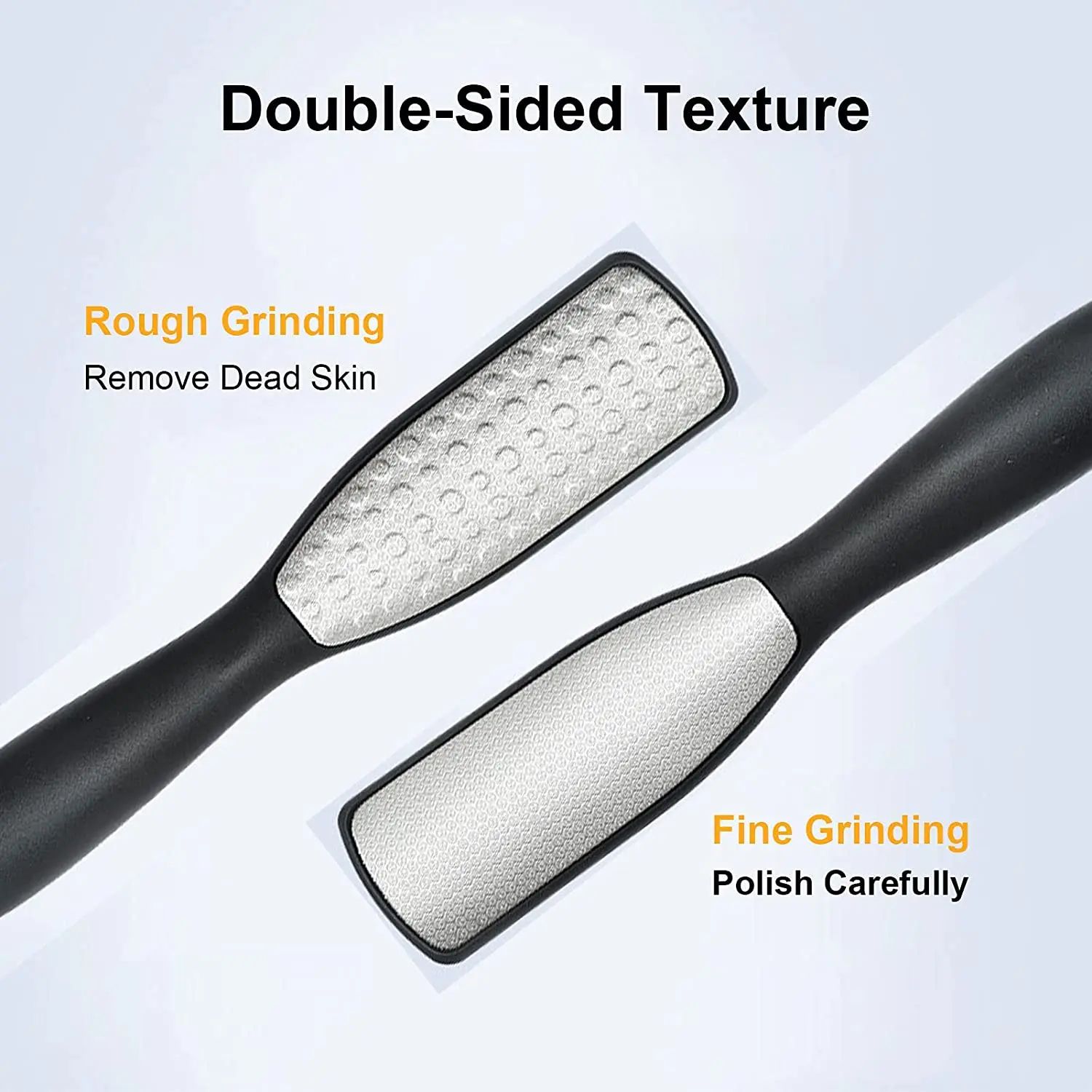 Stainless Steel Double-Sided Foot File Callus Remover for Smooth Heels and Pedicure Care