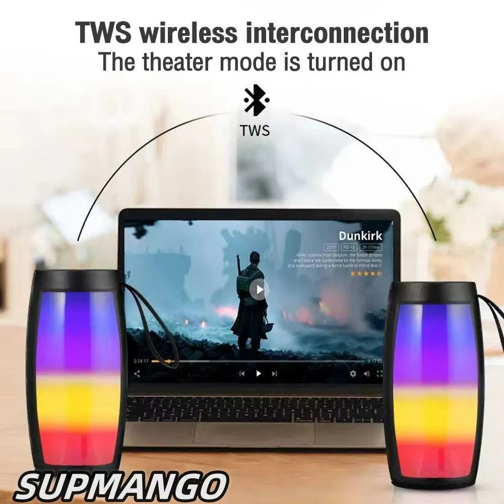Portable Bluetooth Speaker with Subwoofer – Wireless LED Sound System for Car, Home & Outdoor Music