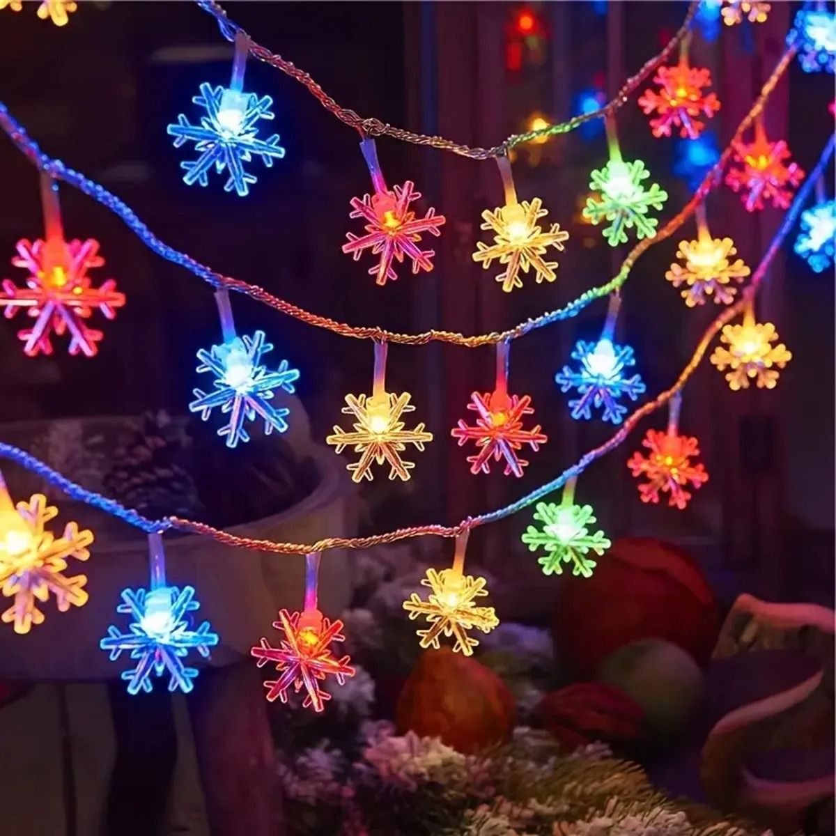 LED Christmas Snowflake String Light