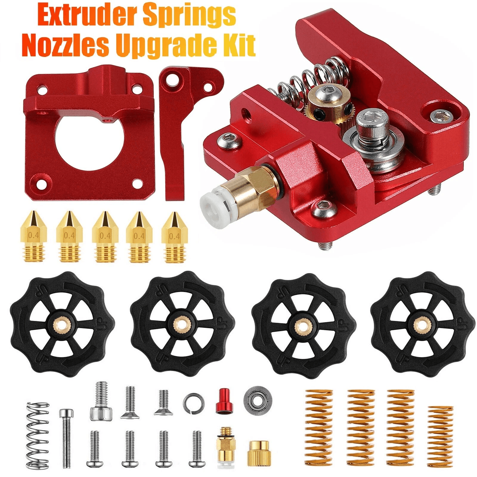 MK8 3D Printer Extruder Springs Nozzles Upgrade Kit