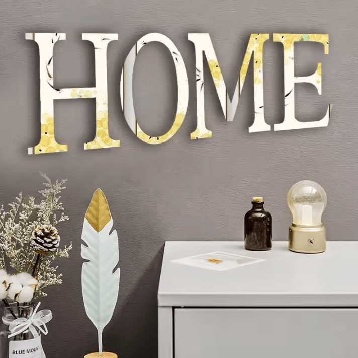 Gold Mirror Alphabet Wall Stickers – 3D Acrylic Letter DIY Decor for Bedroom & Events