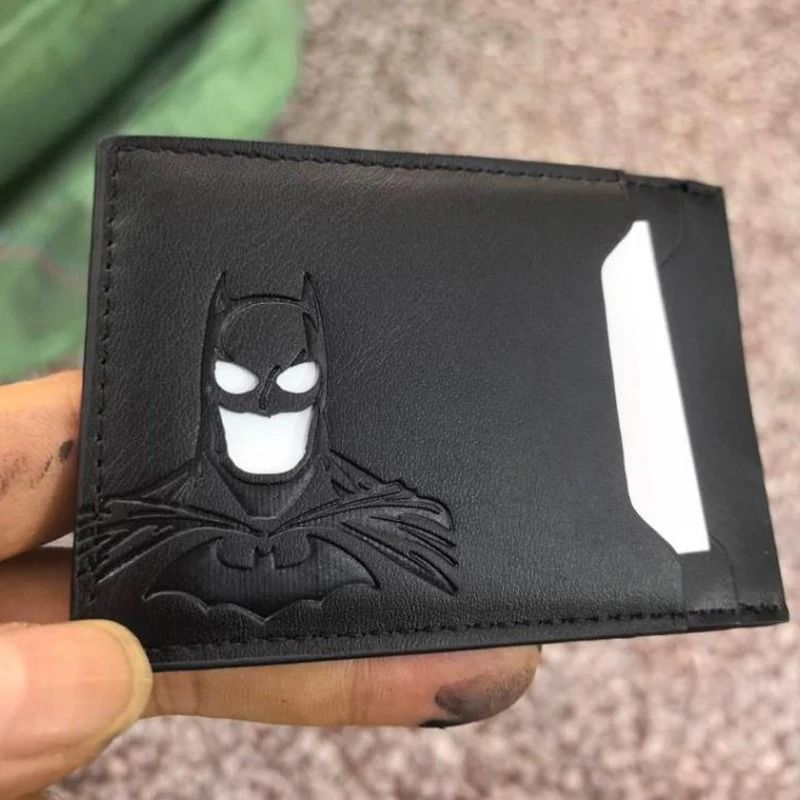 HeroMask Leather Card Holder Wallet Superhero Mask ID Card Wallet