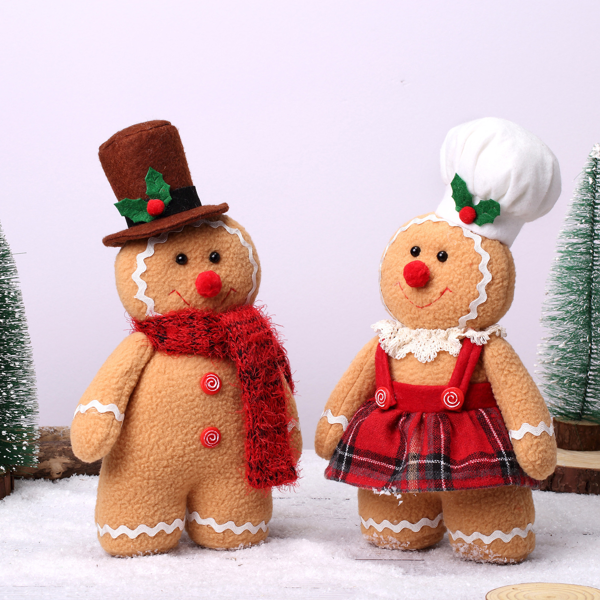 Gingerbread Man Doll Christmas, Plush Leg Dolls Xmas Tree Ornaments, New Year Kids Gift, Decorations for Home Party