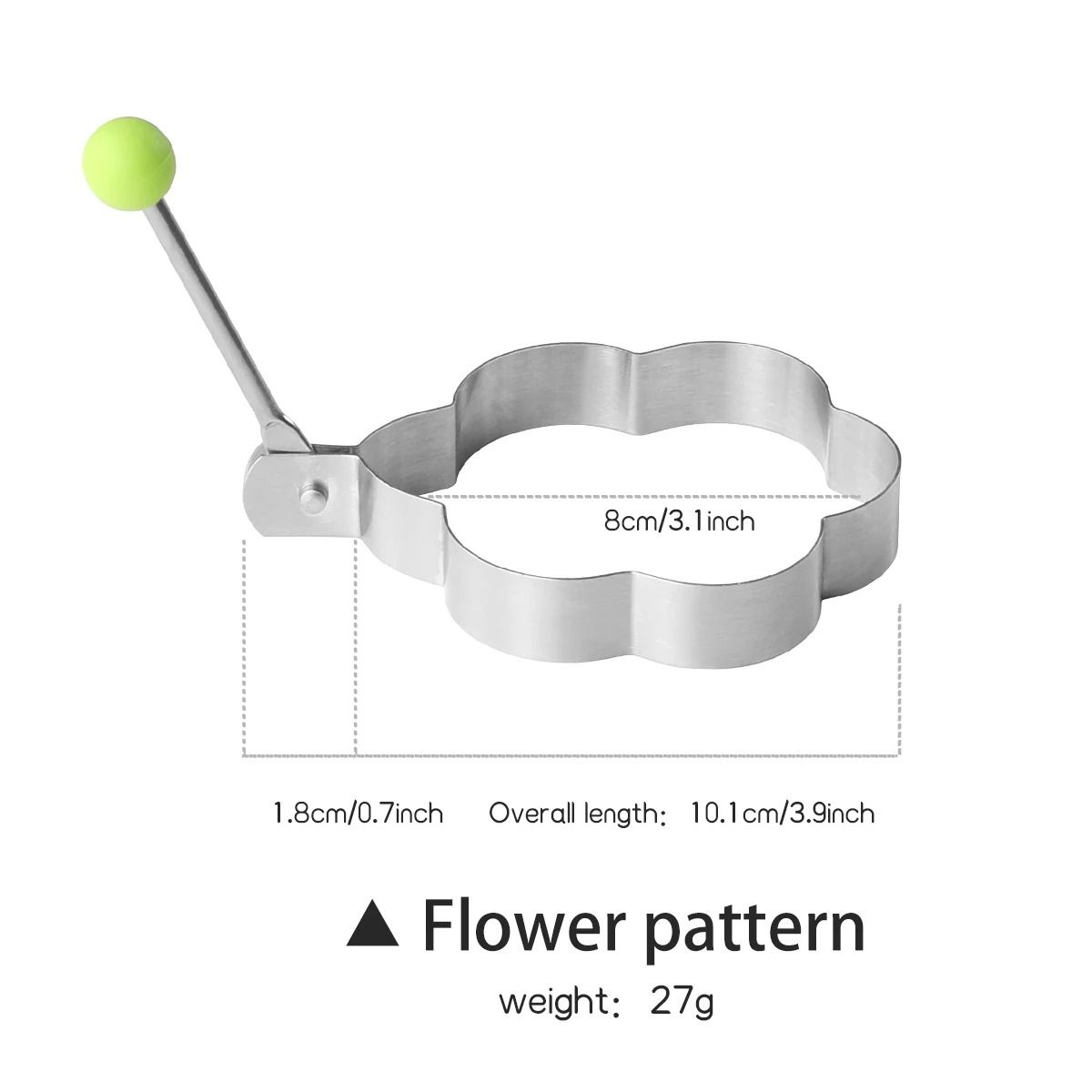 PerfectRound Stainless Steel Fried Egg Ring and Pancake Mold