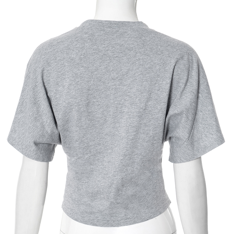 Tops Waist Slimming Sweet Hottie Design Positive Shoulder Top