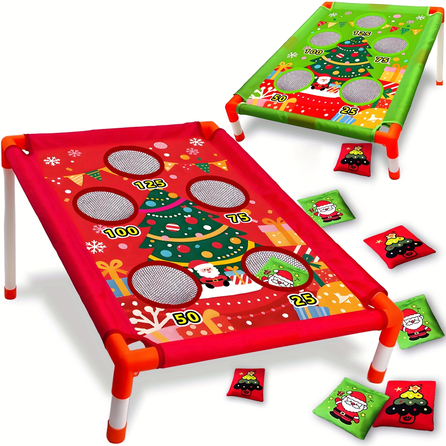 Carnival Games Christmas Bean Bags Toss, Backyard Sports Game, Outdoor Toys for Kids, Xmas Gift Idea