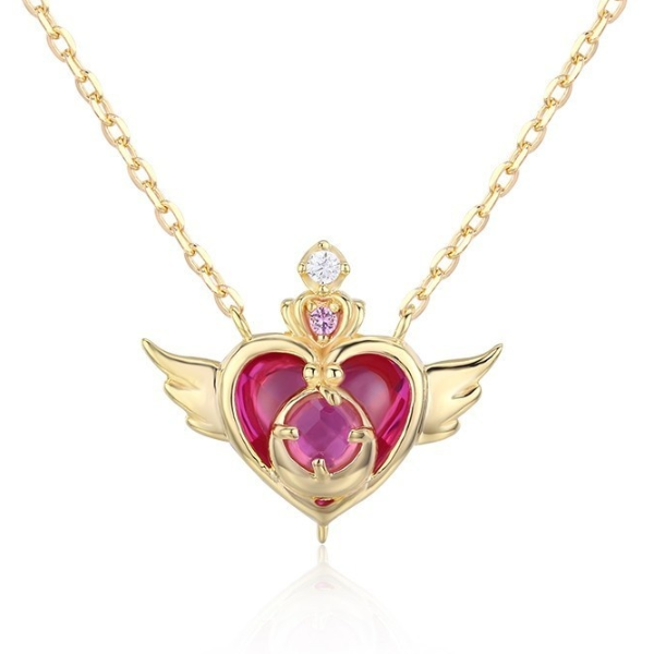 Rose Red Heart Choker Necklace with Silver Charm Elegant Romantic Jewelry for Women