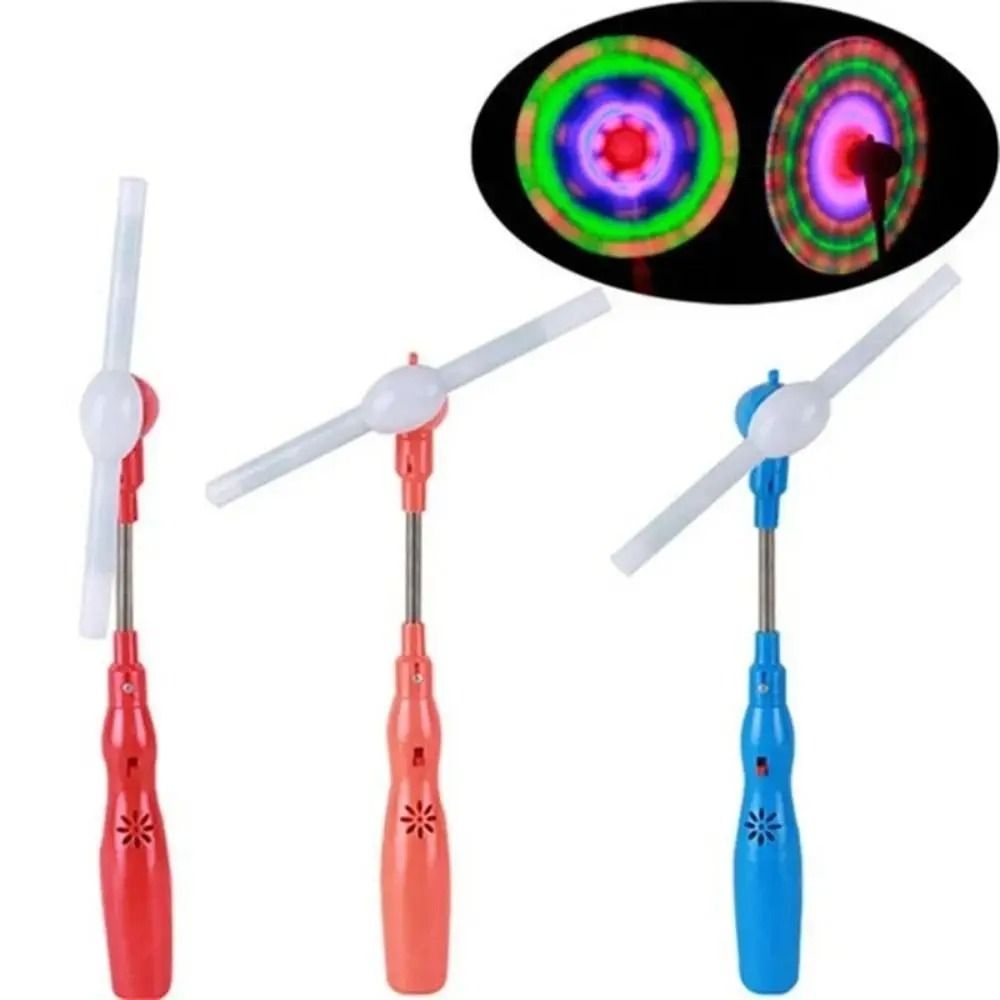 GlowSpin LED Music Windmill Toy Rainbow Light Up Handheld Spinner