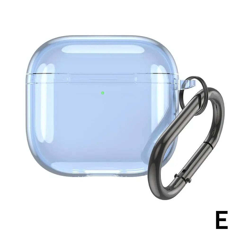 Transparent AirPods 4 Case Shockproof TPU Silicone Cover with Keychain