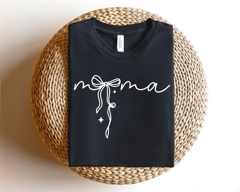 Mama with Ribbon Shirt Coquette Mama Shirt Heart Design Perfect Mother's Day Gift