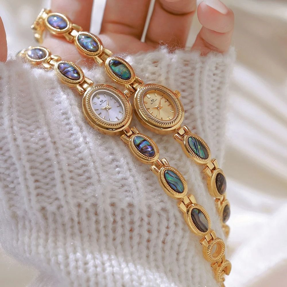 Luxury Vintage Gold Shell Bracelet Watch