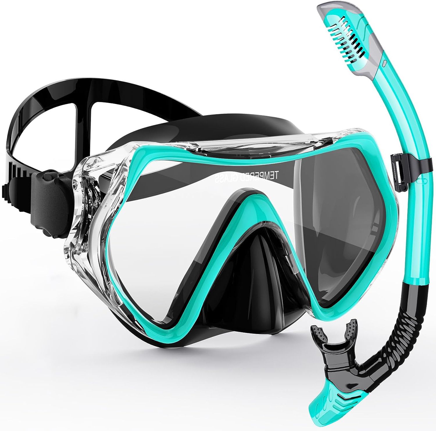 Professional Snorkeling Mask Set Anti Fog Diving Mask with Dry Snorkel Silicone Seal