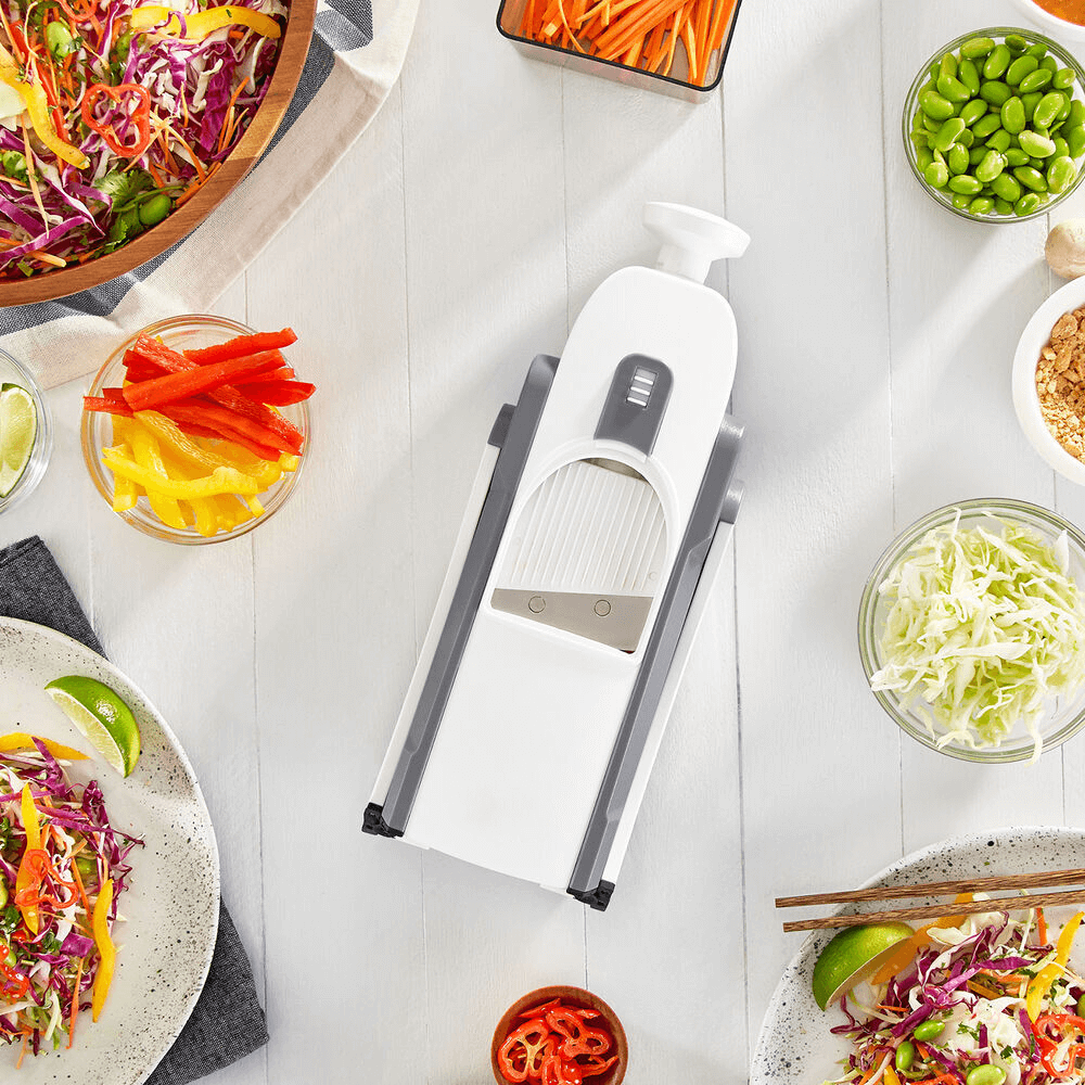 5-in-1 Safe Mandoline Slicer – Vegetables Potato Slicer, Food Chopper, French Fry Cutter