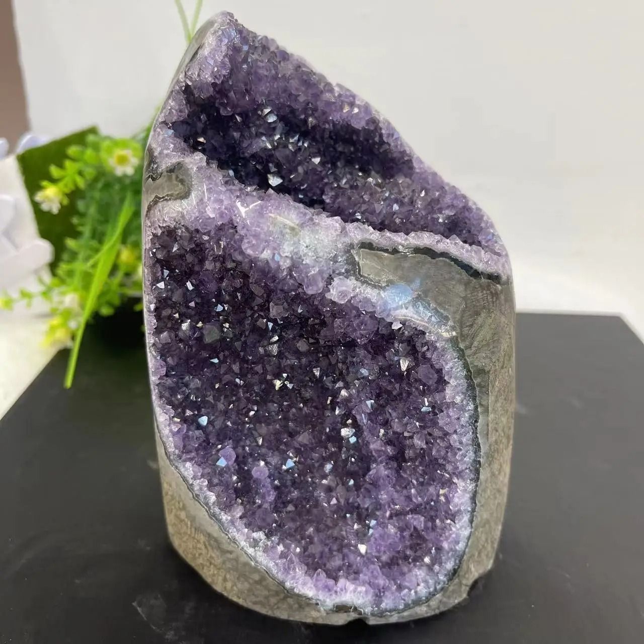 Natural Amethyst Crystal Cluster | Raw Uruguay Geode & Spiritual Healing Stone