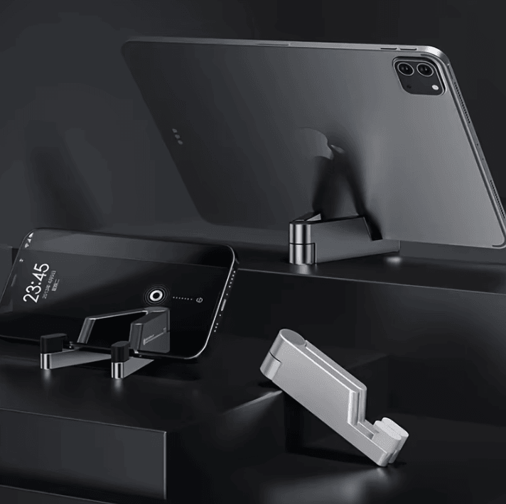 T2 Universal Mini Aluminum Phone Holder – Portable Folding Phone Stand and Desk Mount Cradle