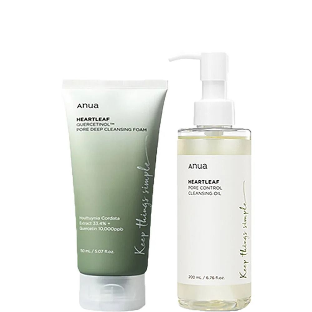 Anua Heartleaf 77 Toner and Cleansing Skincare Set