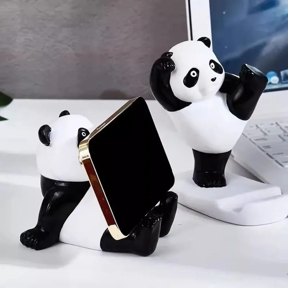 Architectural Panda Mobile Gallery | High-Fidelity Resin Sculpture & Professional Smartphone Stabilization Tech