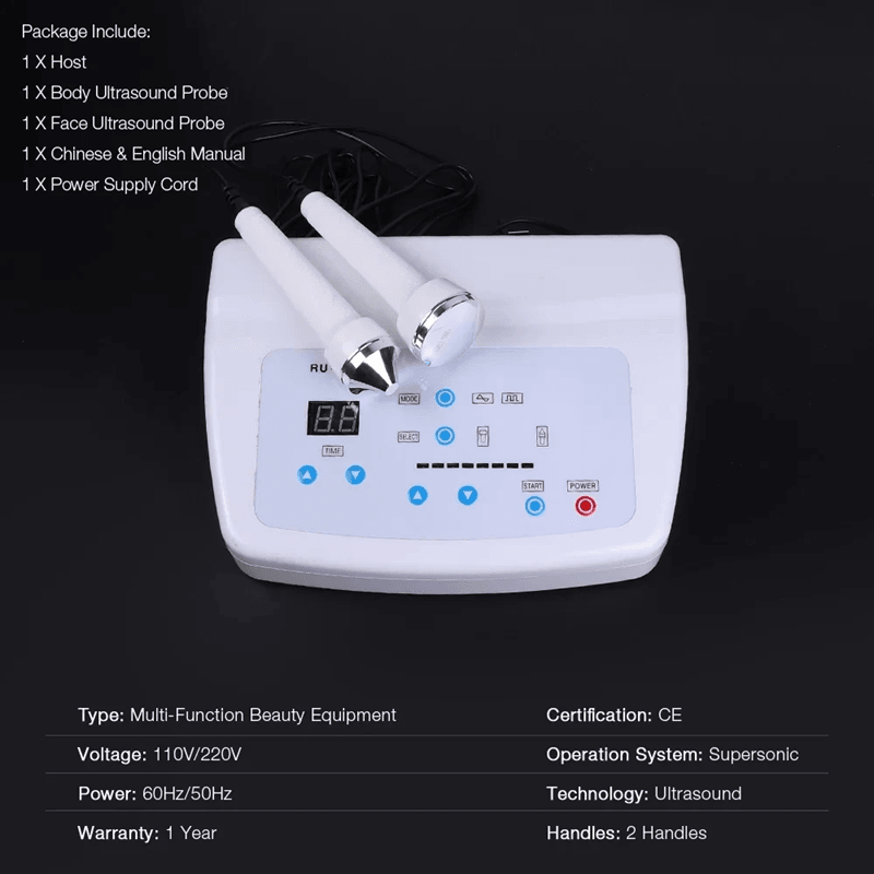 Ultrasonic Facial Machine Skin Lifting and Anti Aging Beauty Device