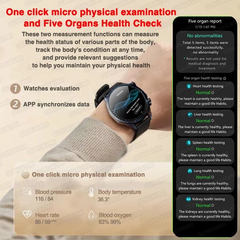2026 Pulse Elite ECG+PPG Smartwatch | Metabolic Health & Body Fat Tracker | Executive Uric Acid & Blood Lipid System
