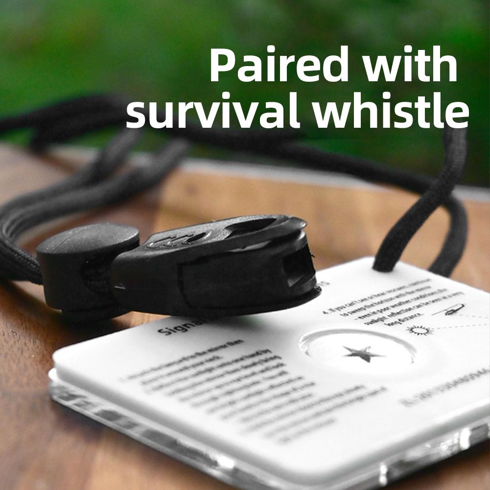 Survival Signal Mirror for Outdoor Safety, Emergency Reflective Signaling Tool for Boating and Hiking