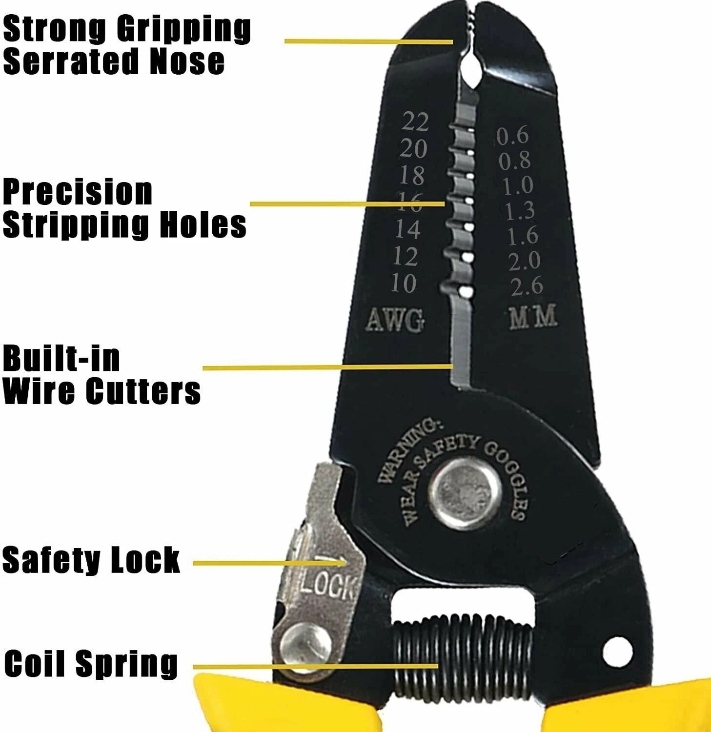 Precision wire stripping tool AWG Multi Function cable cutter for Electrical Work