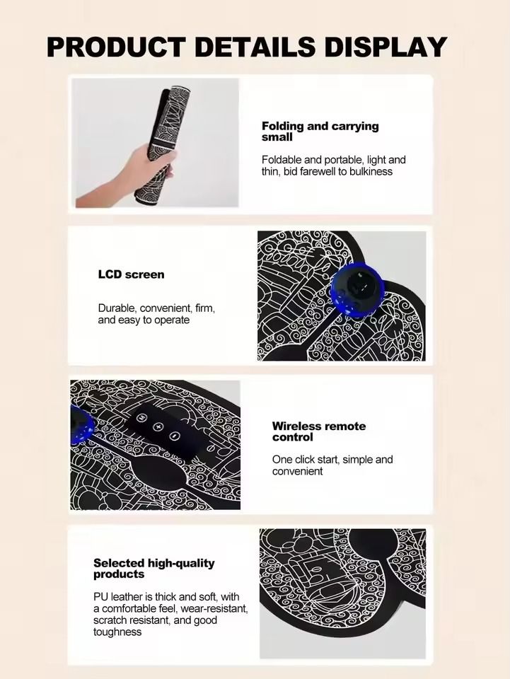 Multifunctional Heated Foot Therapy Massager with Pulse Stimulation