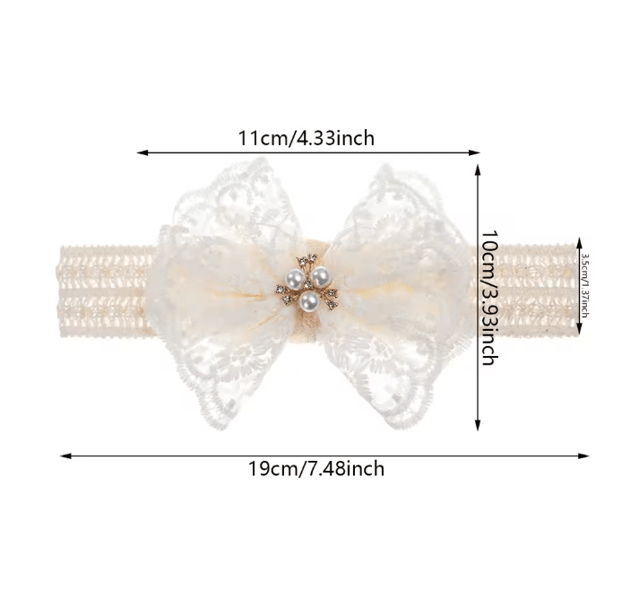 Lace Pearl Baby Headband