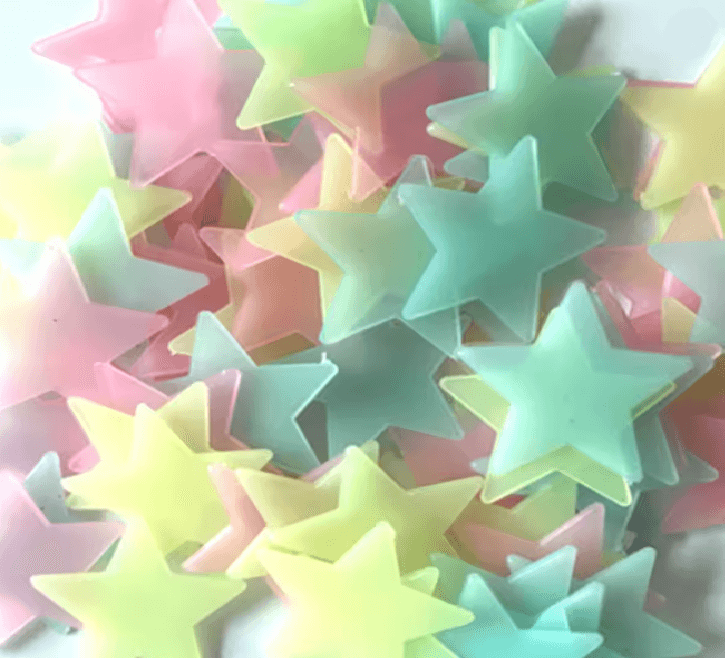 StarGlow 100 Piece Glow in the Dark Wall Stickers Set