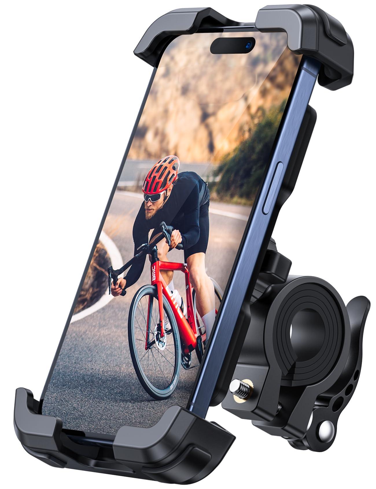 Universal Bike Phone Mount for Motorcycles Rotating Handlebar Phone Holder