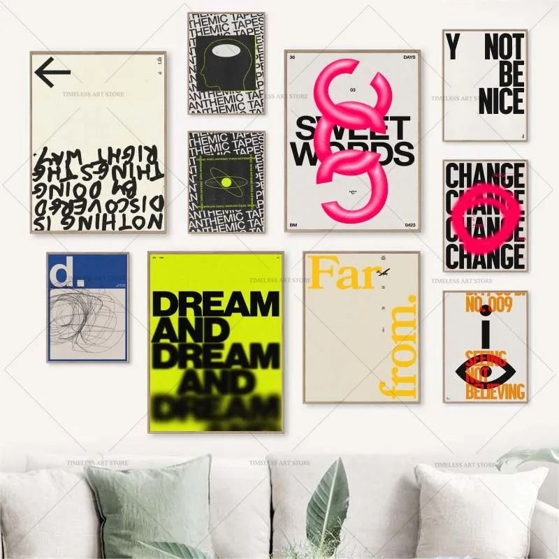 Modern Retro Inspirational Quote Canvas Art