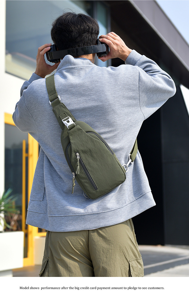 Water Resistant Chest Bag for Women & Men Trendy Casual Cross Shoulder Bag for Cycling Commuting & Travel