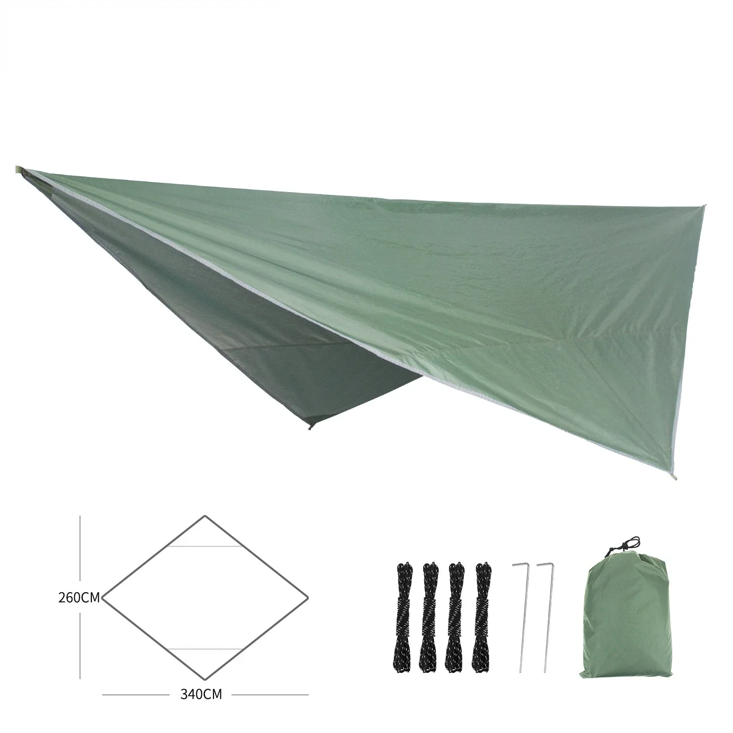 Ultralight Camping Tarp Waterproof Hammock Rain Fly Sun Shade Shelter