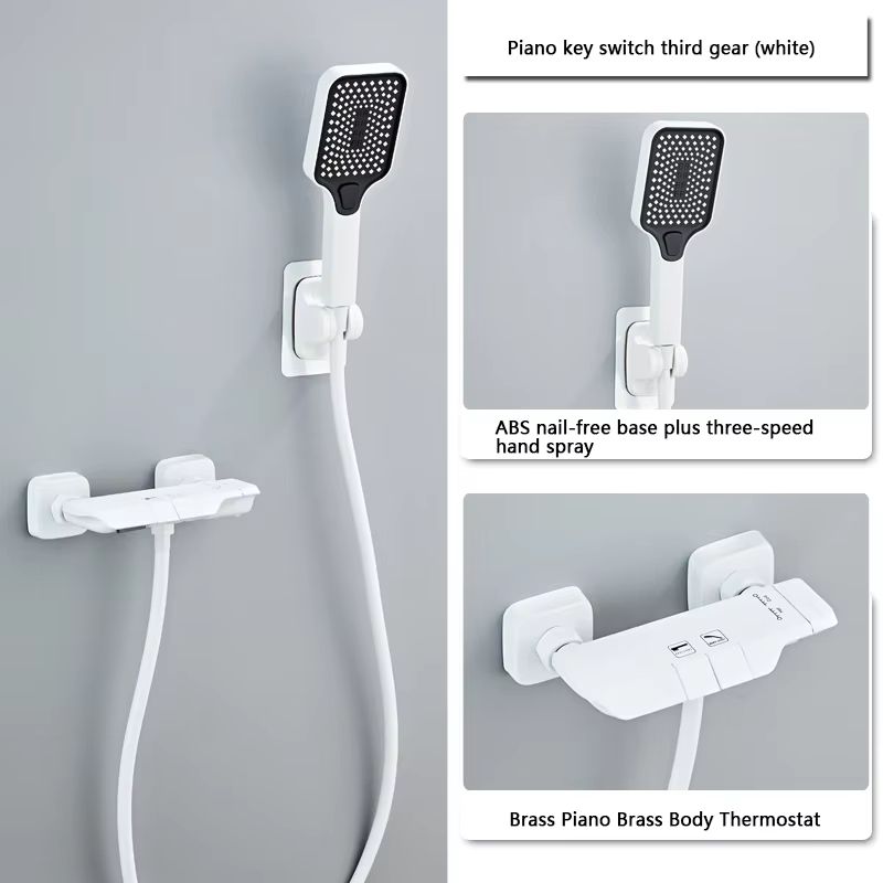 Gun Grey Digital Display Shower System with Piano Key Mixer