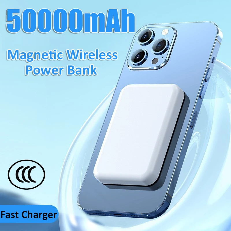 Magnetic Wireless Power Bank with PD Fast Charging Portable External Battery