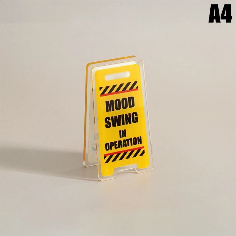 Mini Warning Board Acrylic Desk Sign Leave Me Alone Im Busy