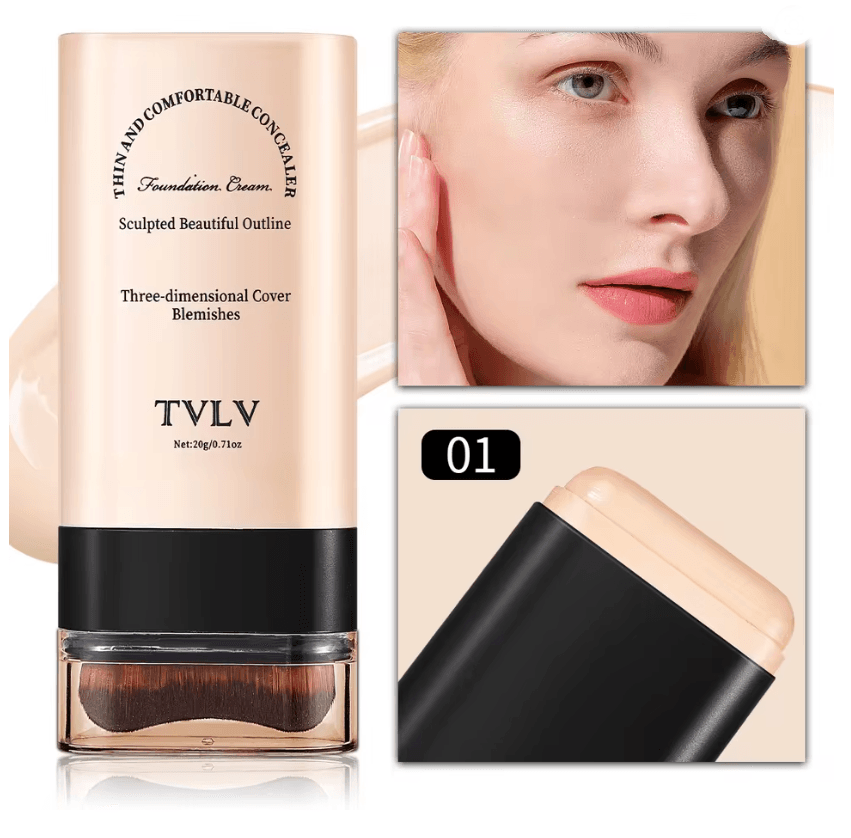 TVLV Eraser Foundation Stick with Built In Brush