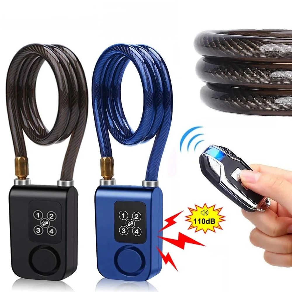 Waterproof Bike Alarm Lock with Remote and Combination Security